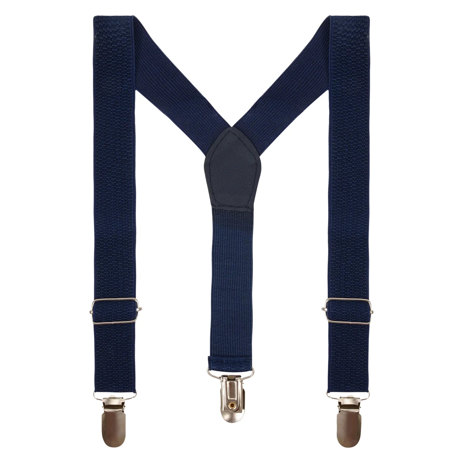 Adjustable Y-Back Suspenders for Boys – Dark Blue (Clip-On & Stretchable) [AKA032]