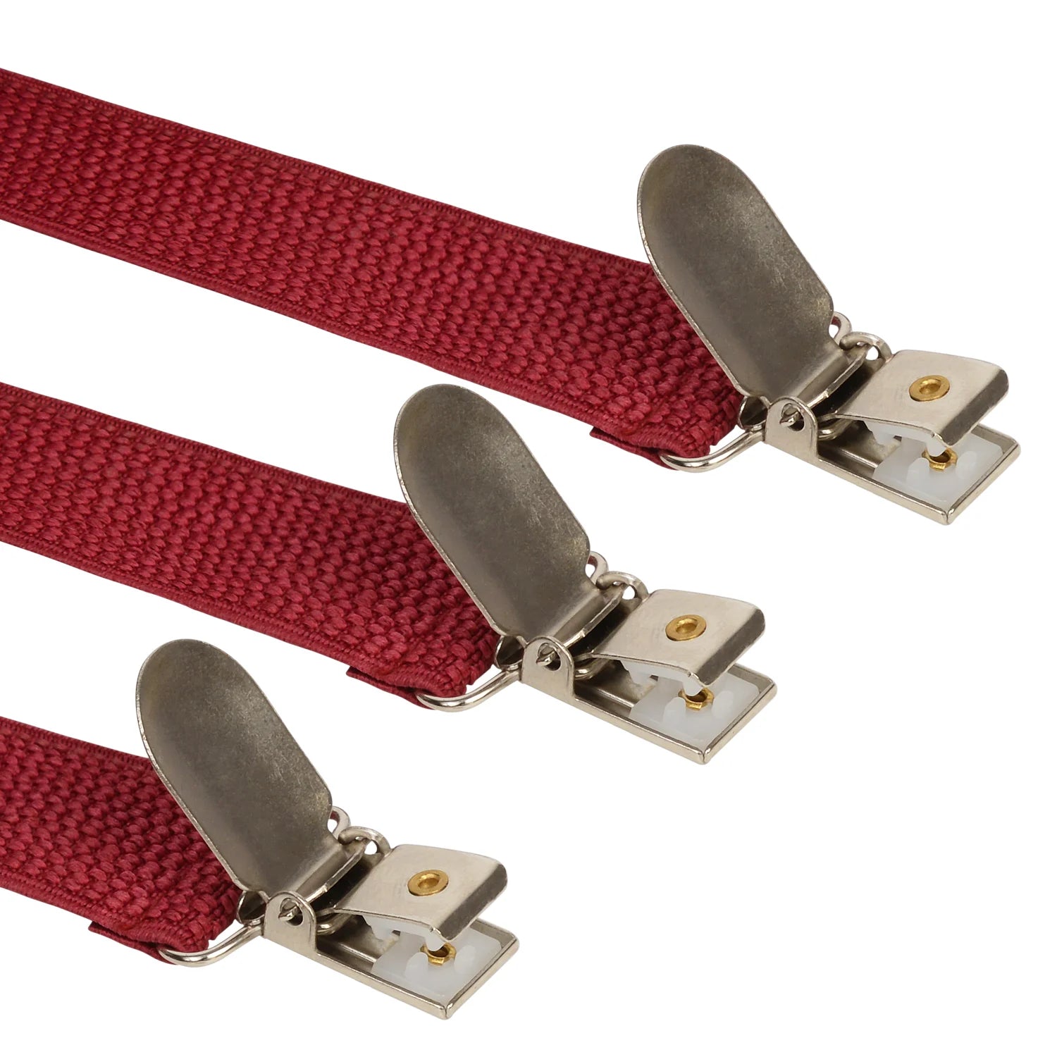 Adjustable Y-Back Suspenders for Boys – Maroon (Clip-On & Stretchable) [AKA033]