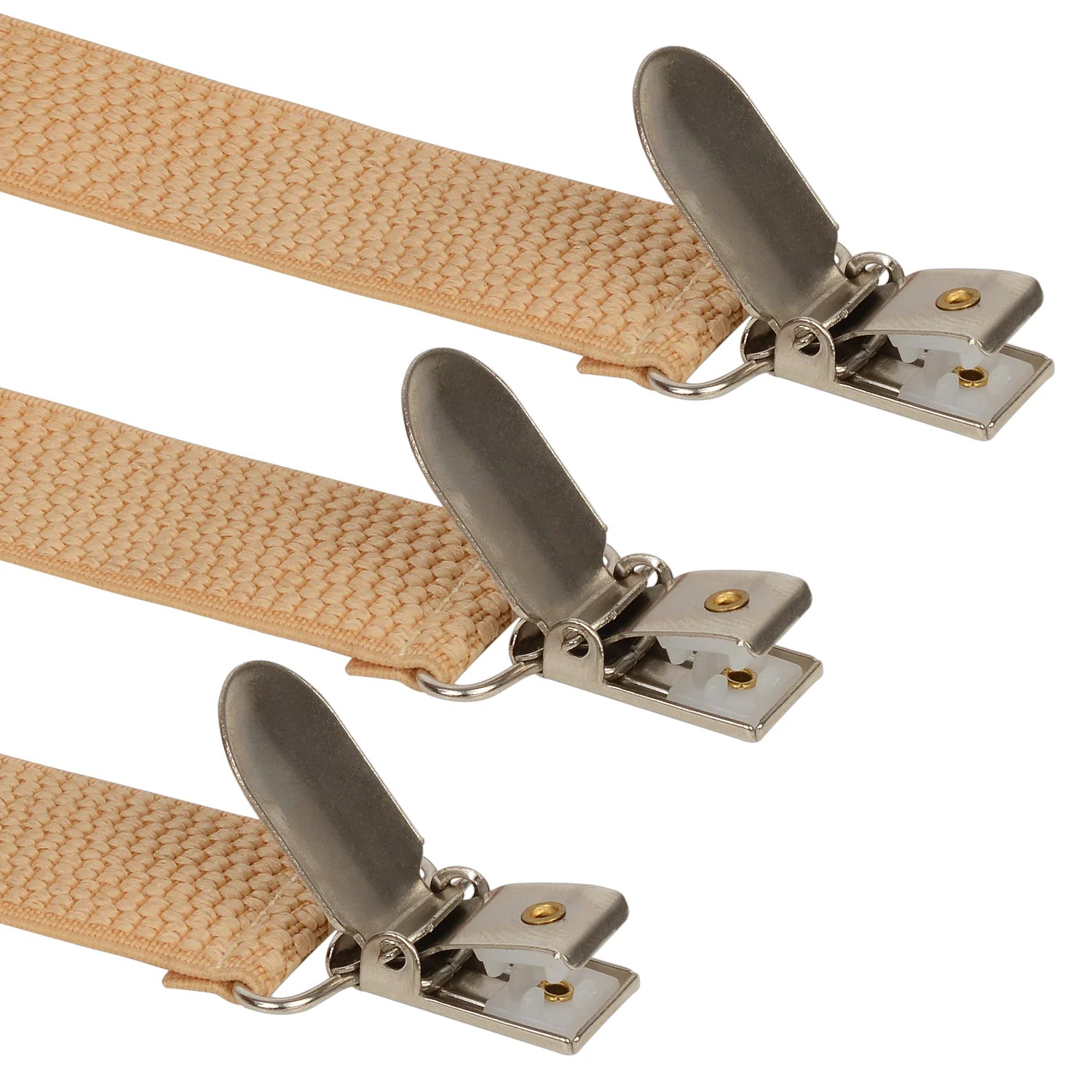 Adjustable Y-Back Suspenders for Boys – Beige (Clip-On & Stretchable) [AKA034]