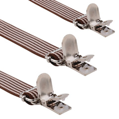 Adjustable Y-Back Suspenders for Boys – Brown (Clip-On & Stretchable) [AKA045]