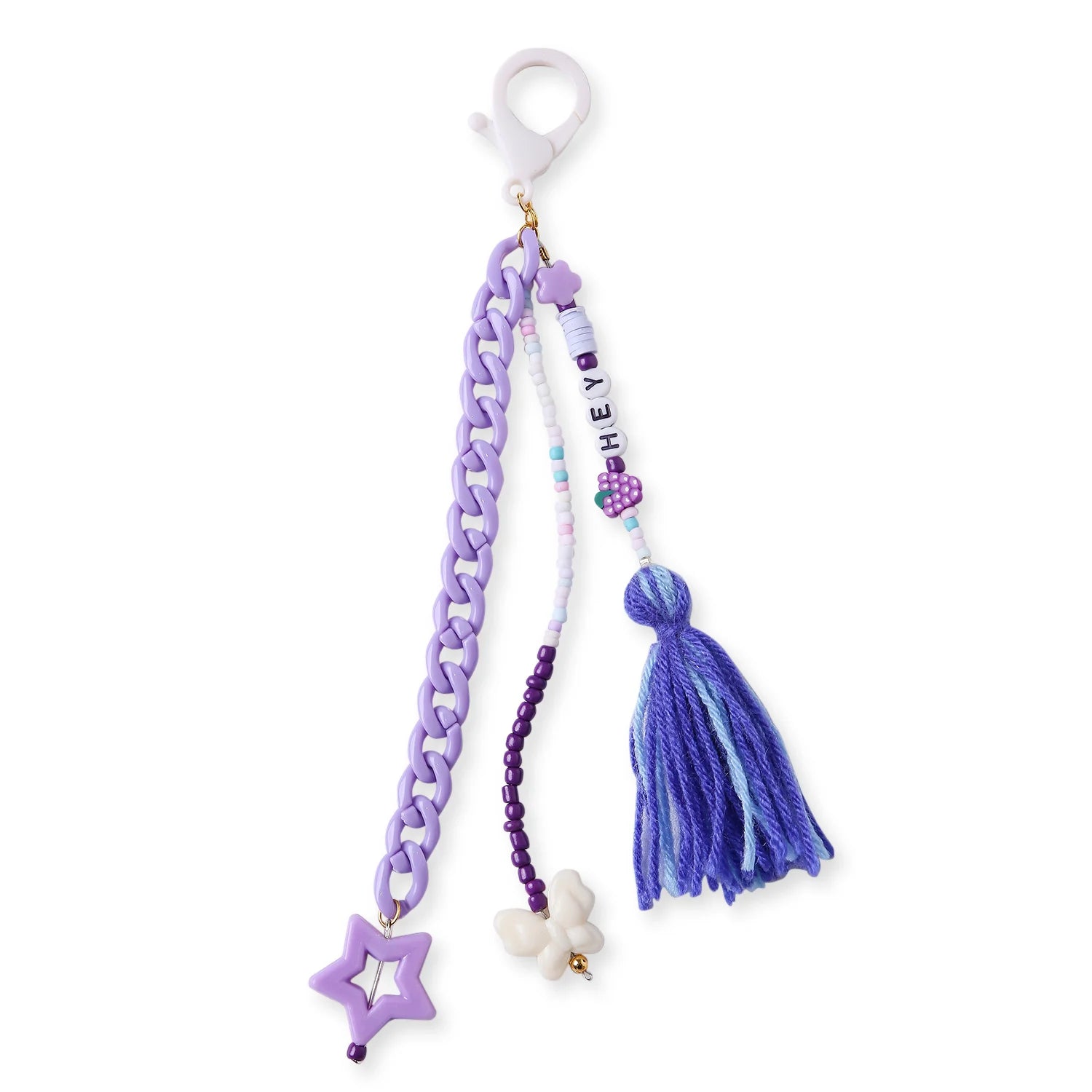 Purple Beaded Bag Charm [AKC015]