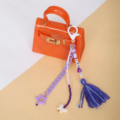 Purple Beaded Bag Charm [AKC015]