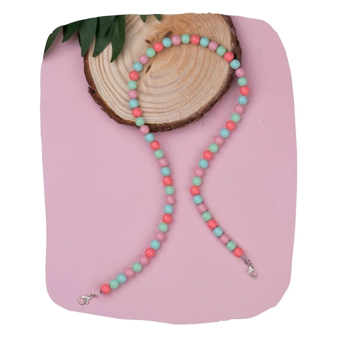 Colorful Beaded Mask & Glasses Chain for Kids – 2-in-1 Holder [AMC002]