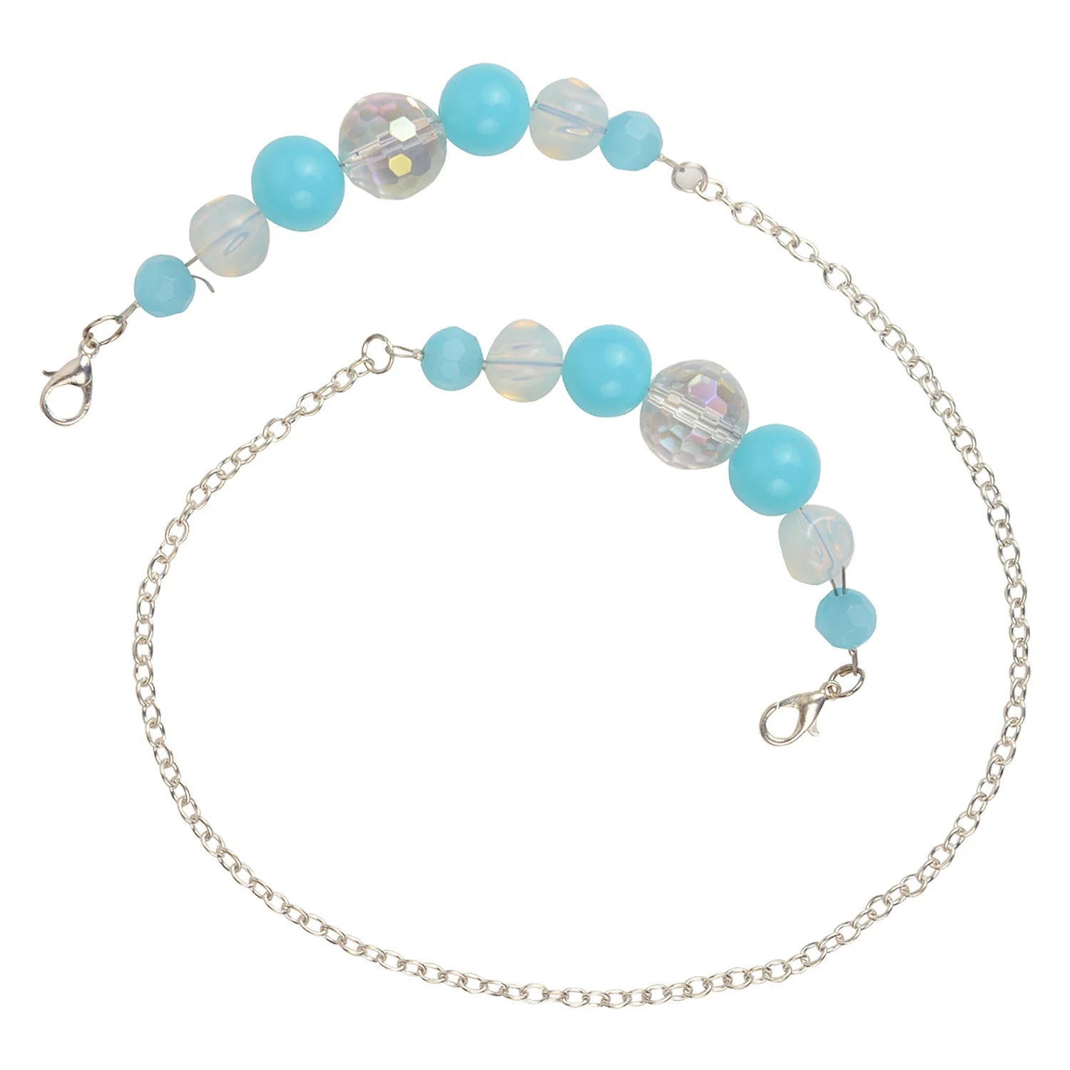 Sky Blue Beaded Mask & Glasses Holder for Kids – Lightweight & Secure [AMC006]