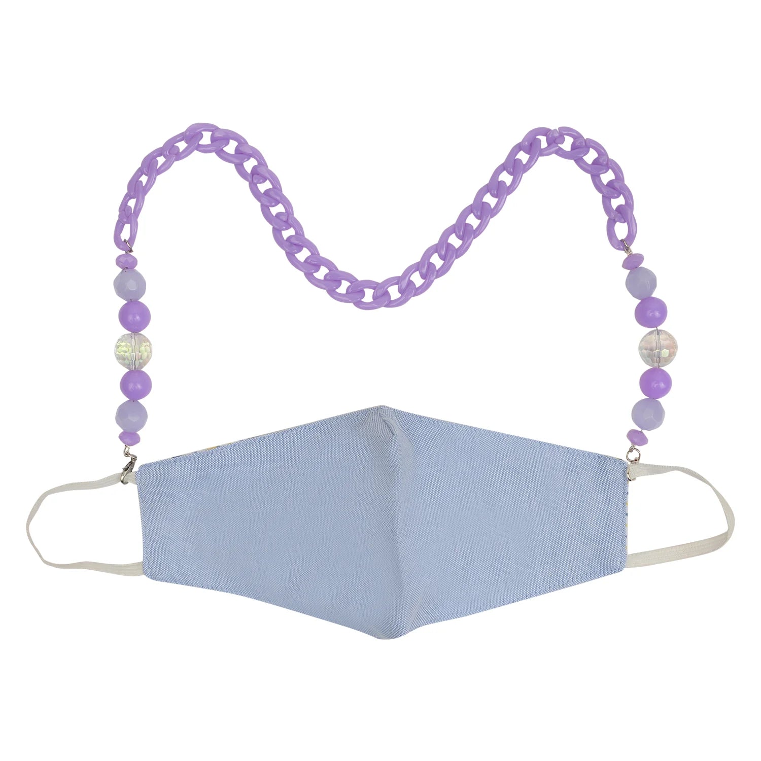 Purple Beaded Mask & Glasses Chain for Kids – Cute & Practical [AMC009]