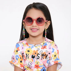 White Beaded Personalized Name & Heart Beads 2-in-1 Mask & Sunglass Holder [AMC021--P]