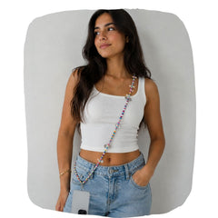 Arendelle Navratri Special Colourful Beads Phone Sling