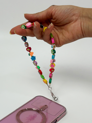 Arendelle Colourful Clay Fimo Beaded Phone Wristlet with Universal Holder | Playful Wrist Strap for Smartphones