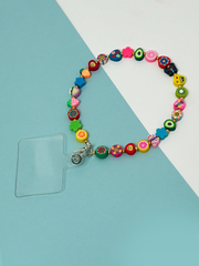 Arendelle Colourful Clay Fimo Beaded Phone Wristlet with Universal Holder | Playful Wrist Strap for Smartphones