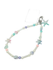 Arendelle Pastel Shell Beaded Phone Wristlet with Universal Holder | Handcrafted Vibrant Wrist Strap