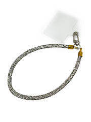 Arendelle Silver Rhinestone Phone Wristlet with Universal Holder | Elegant Sparkle Wrist Strap