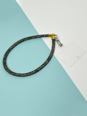 Arendelle Black Rhinestone Phone Wristlet with Universal Holder | Glam Wrist Strap Accessory