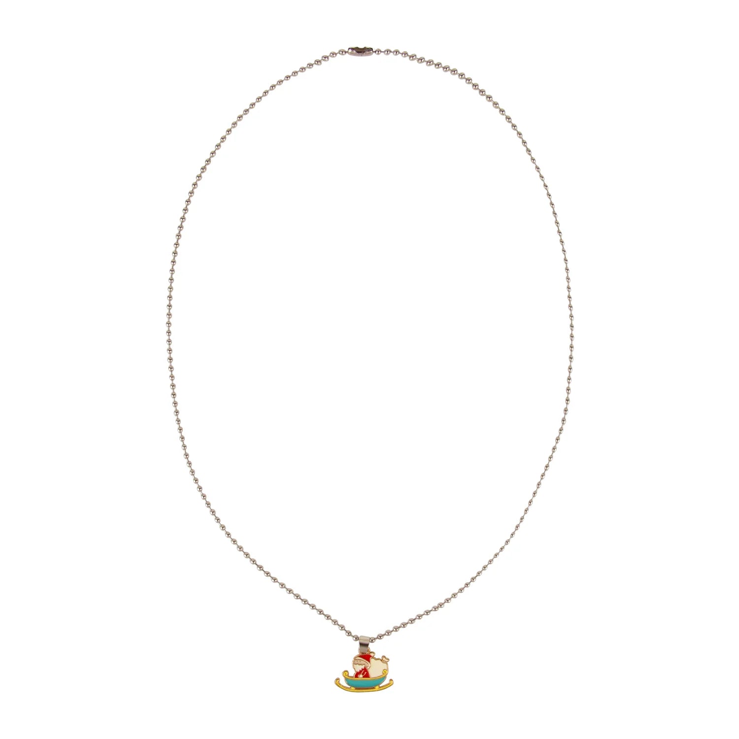 Santa Sleigh Pendant Necklace for Kids – Christmas Jewelry [APD086]