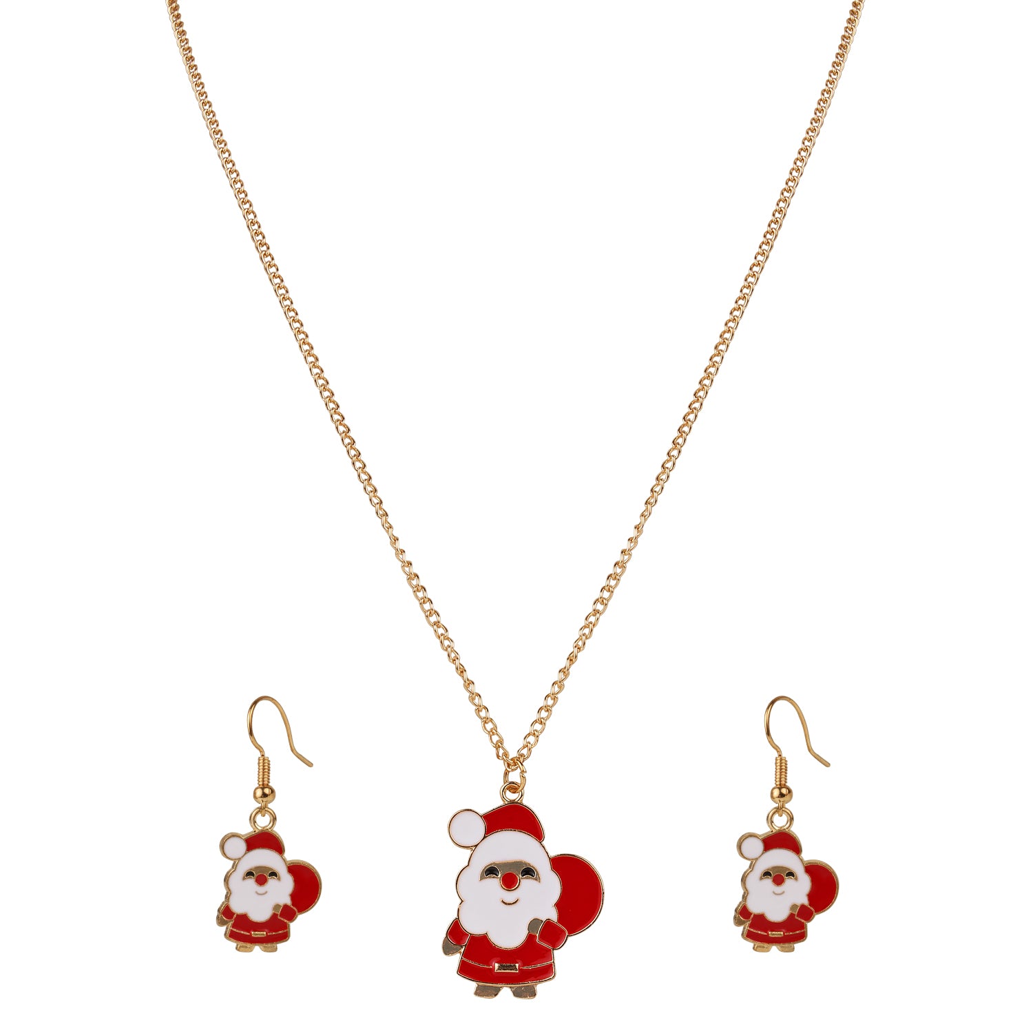 Christmas Special Santa Claus Pendant, Earrings, Ring and Bracelet Set [APS023]