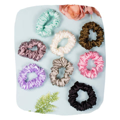 Satin Scrunchies: Perfect for All Hair Types, Pack of 8