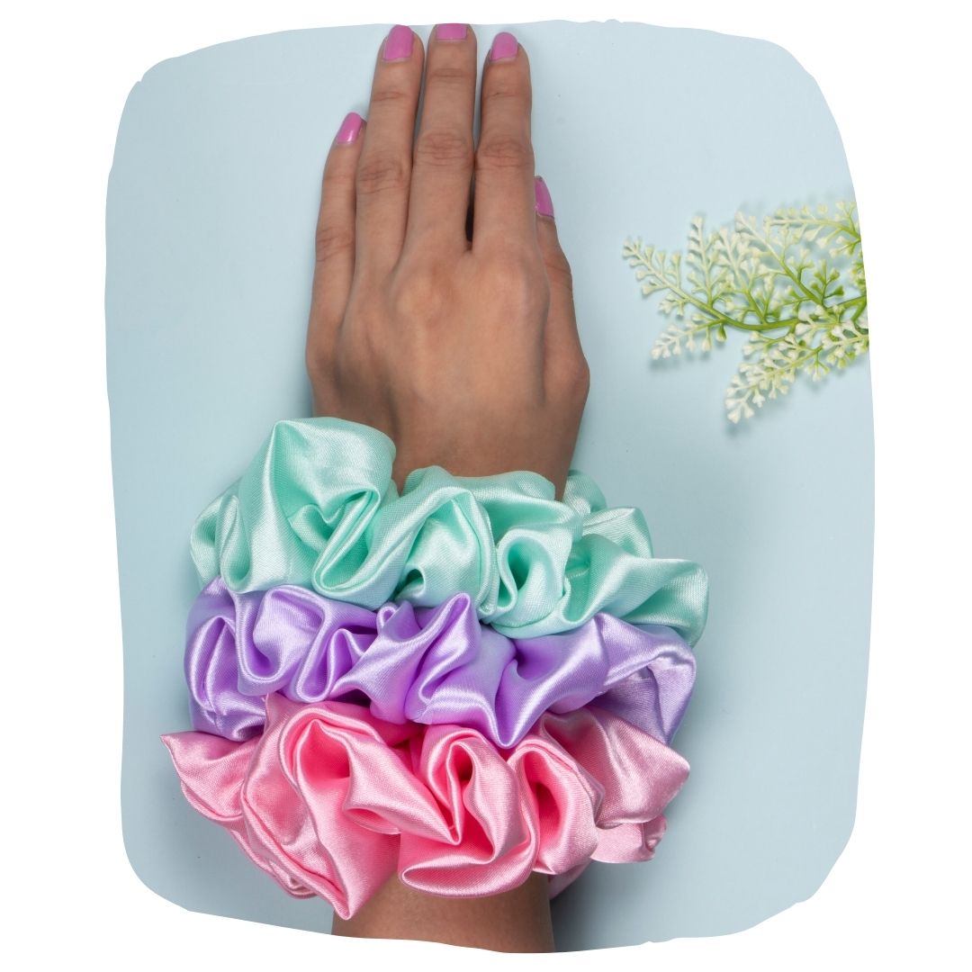 Satin Scrunchies Pack: Hair Care for Smooth, Safe Styling
