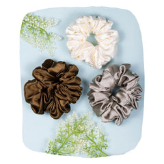 Eco-Friendly Satin Scrunchies Pack for Hair Care