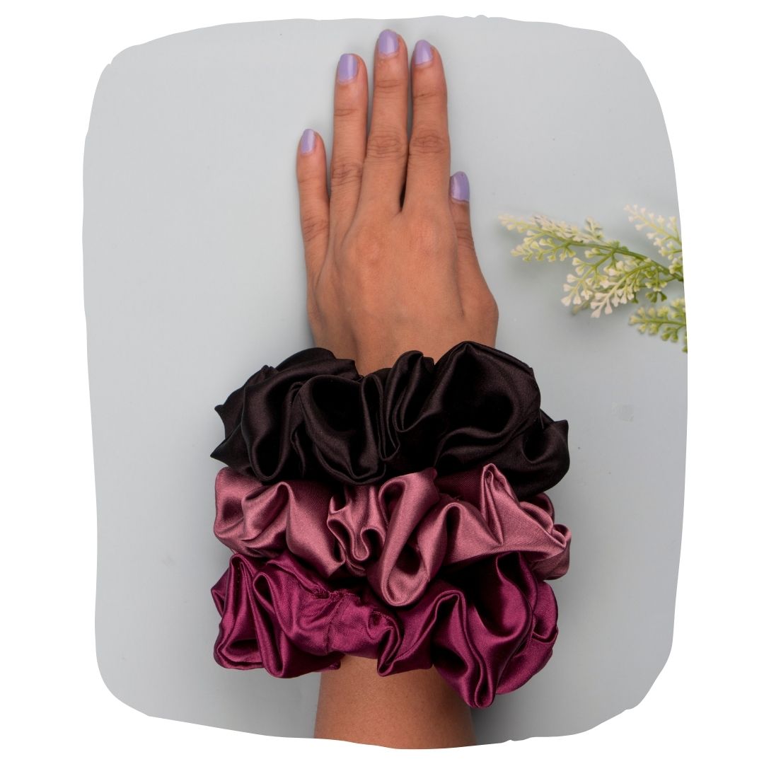 Eco-Friendly Satin Hair Scrunchies - No Breakage Comfort