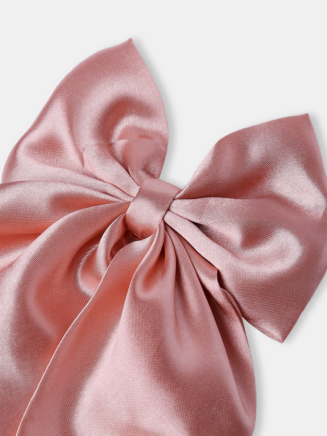 Satin Silk PigTail Hair Bow In Rose Pink [ASC043--SBow]