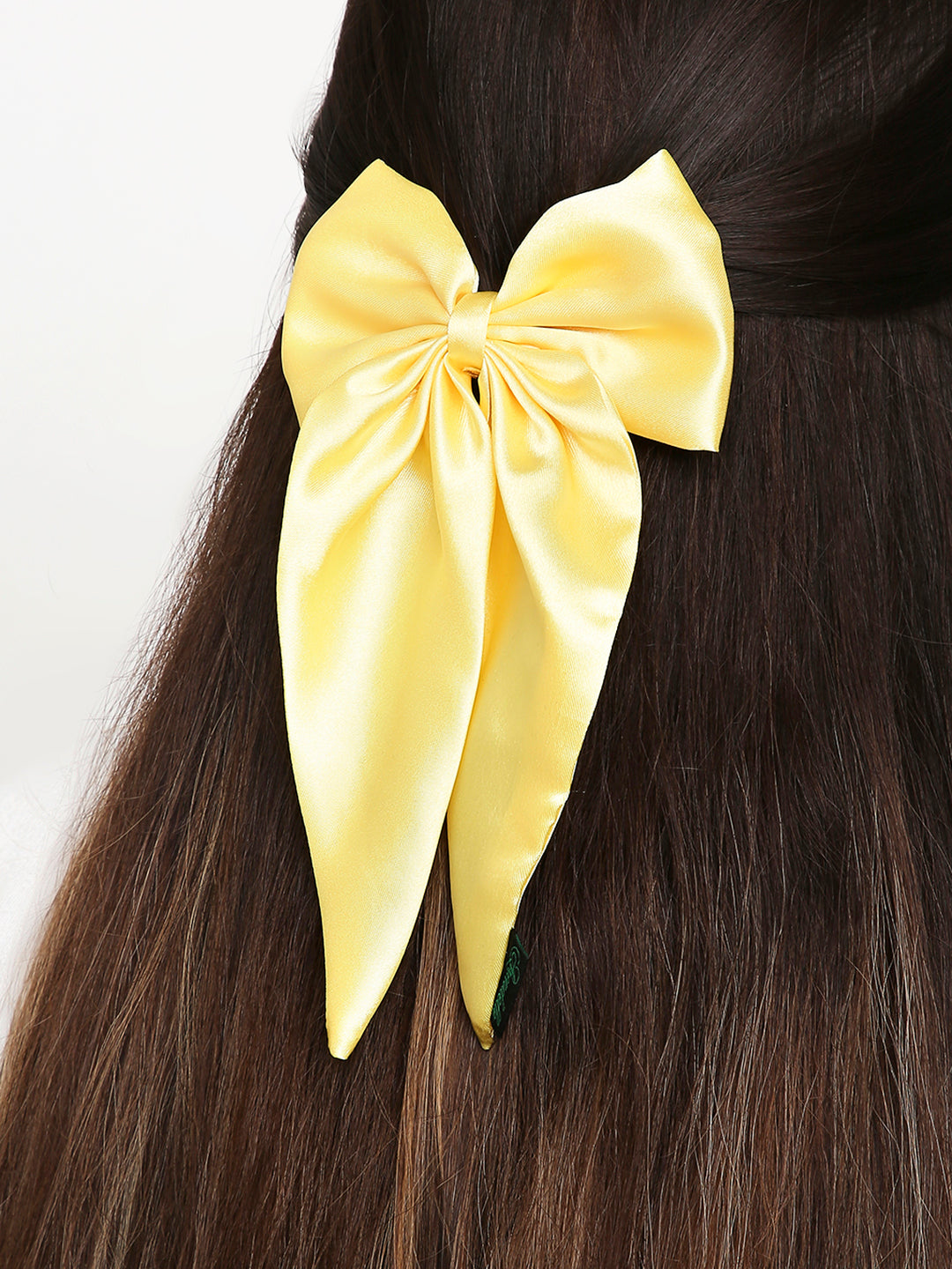 Satin Silk PigTail Hair Bow In Rose Pink [ASC043--SBow]