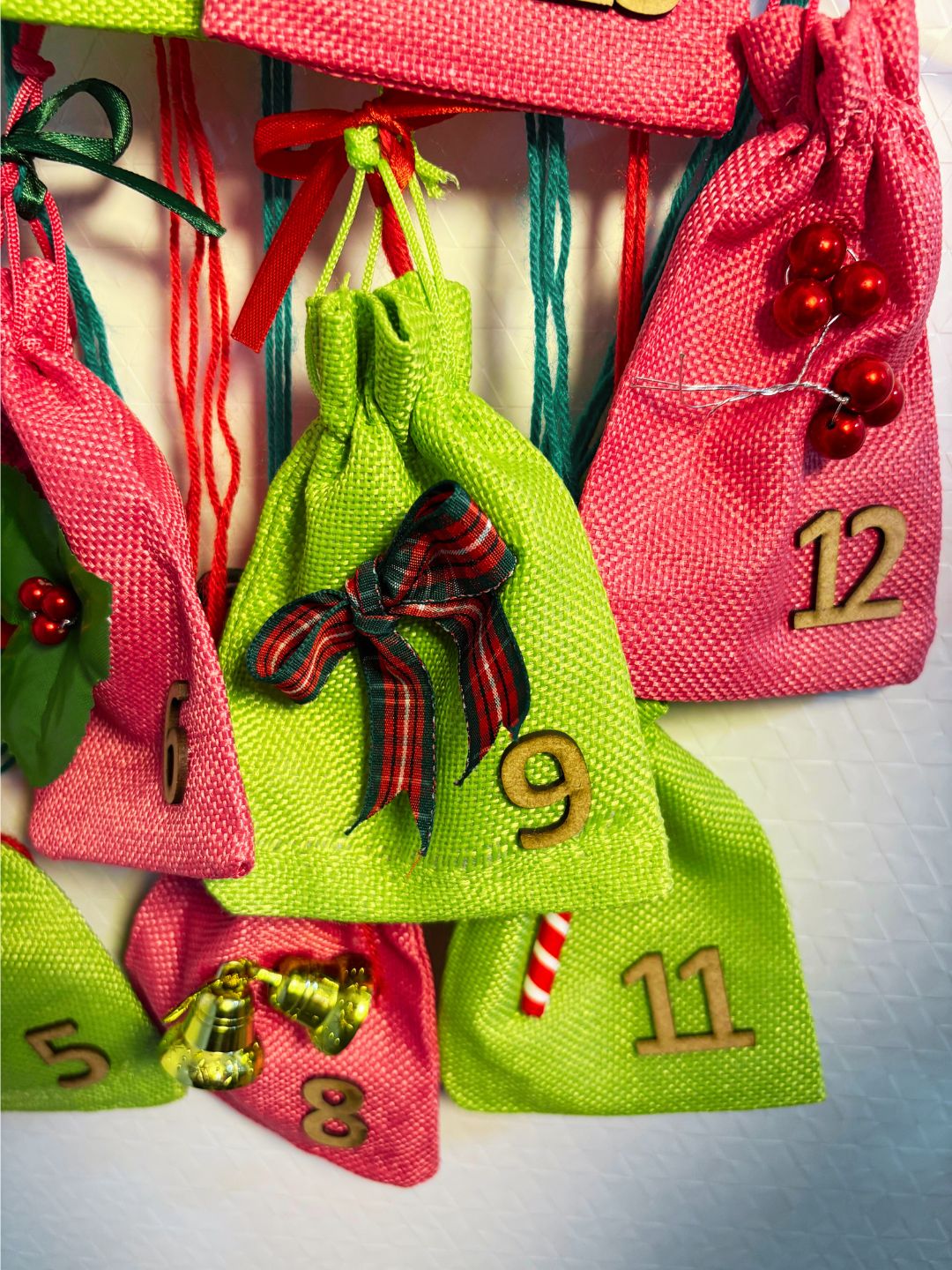 Personalized Christmas Advent Calendar for Girls | 12 Day Countdown to Christmas | Christmas Theme Hair Accessories and Jewelry