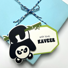 3D Personalised Kids Gift Tags — Playful Pandas (Set of 8)