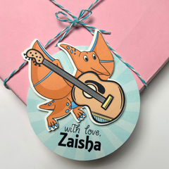 3D Personalised Kids Gift Tags — Party Dinosaurs (Set of 8)