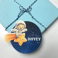 3D Personalised Kids Gift Tags — Space Explorer (Set of 8)