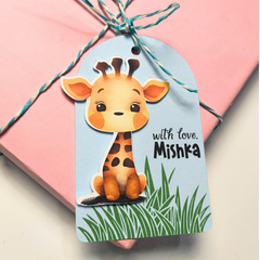 3D Personalised Kids Gift Tags — Safari Babies (Set of 8)