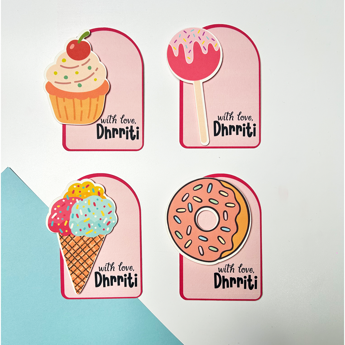 3D Personalised Kids Gift Tags — Sweet Treats (Set of 8)