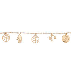 Divergent Inspired Gold 5 Factions Bracelet