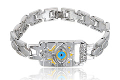 Legend of Zelda inspired men's bracelet with steel finish
