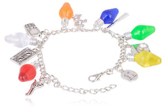 Stranger Things Inspired Multiple Charm with Colourful Bulbs Bracelet