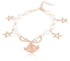 Japanese Anime Sailor Moon Inspired Gold Multiple Charm Bracelet
