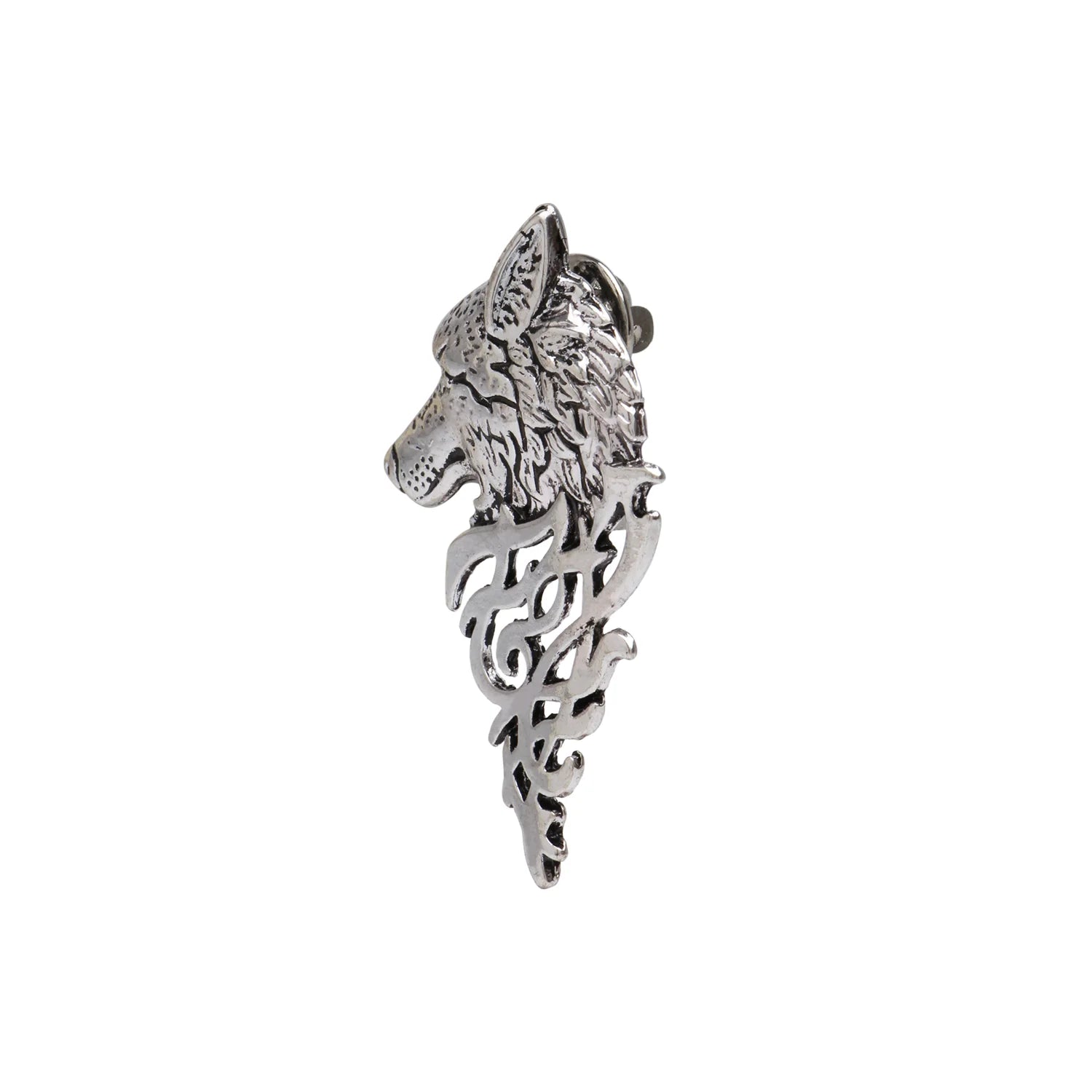 Silver Wolf Brooch for Fans