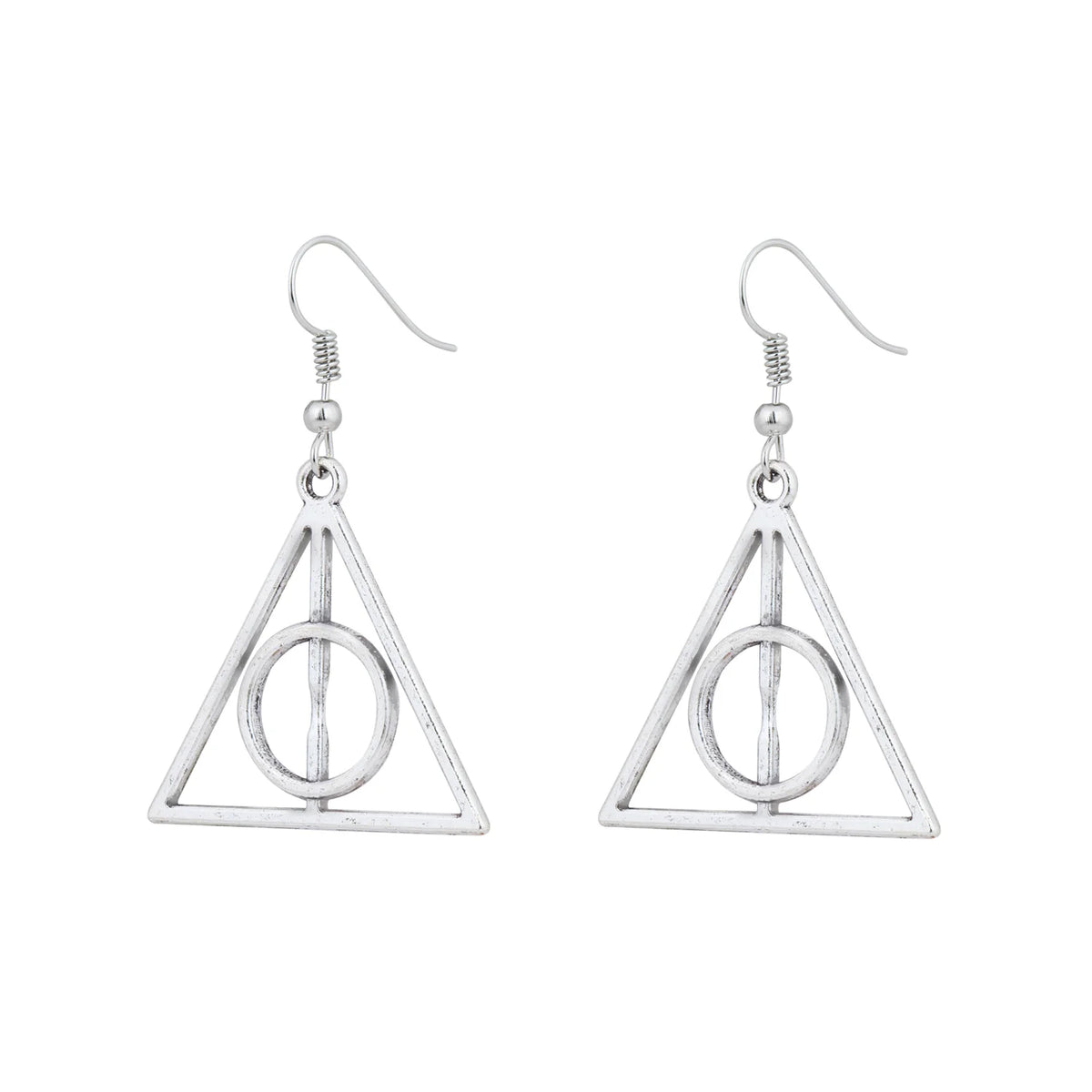 Silver Harry Potter Deathly Hallows earrings