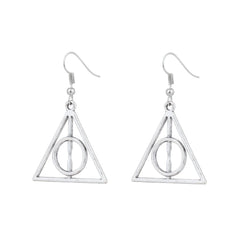 Silver Harry Potter Deathly Hallows earrings