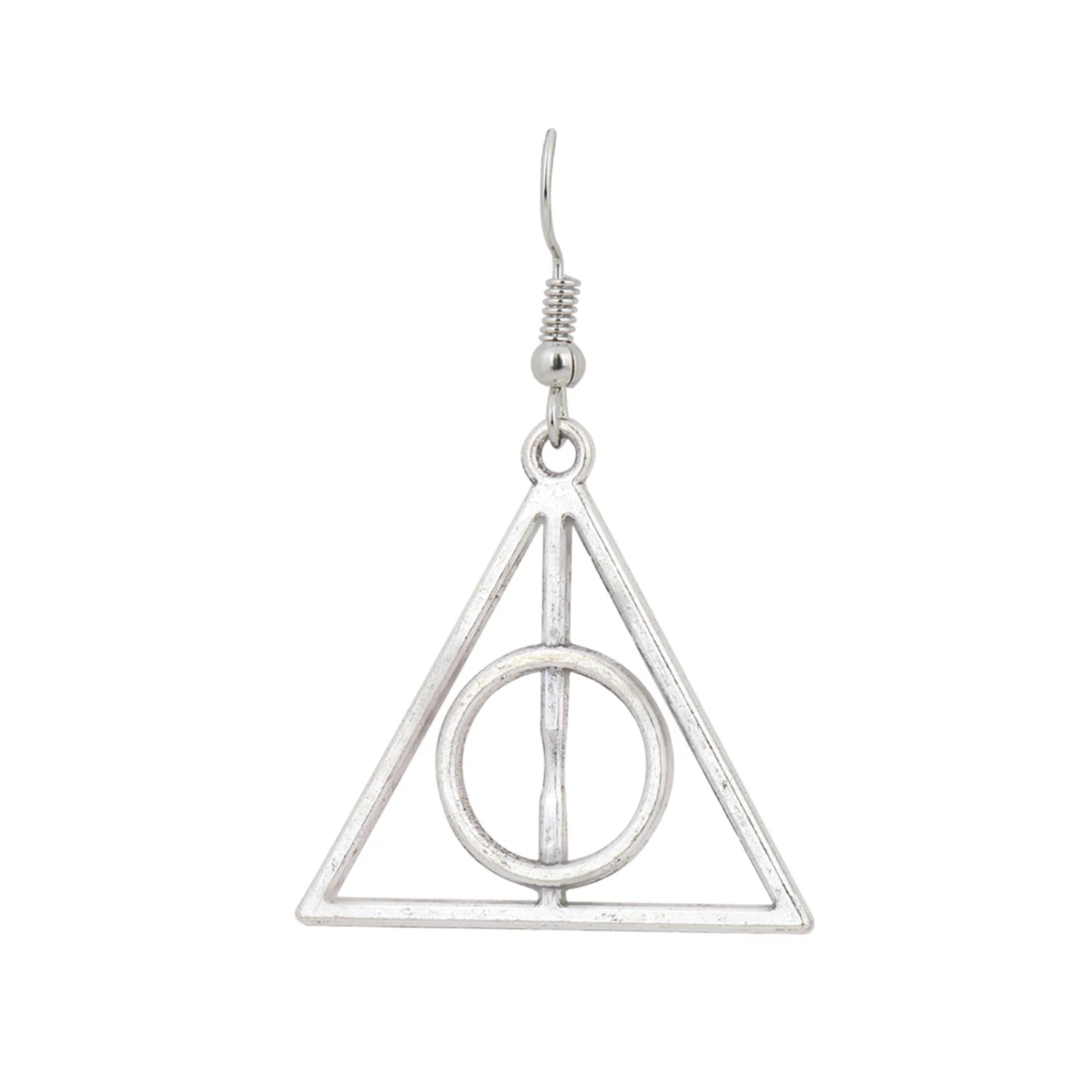 Silver Harry Potter Deathly Hallows jewelry earrings