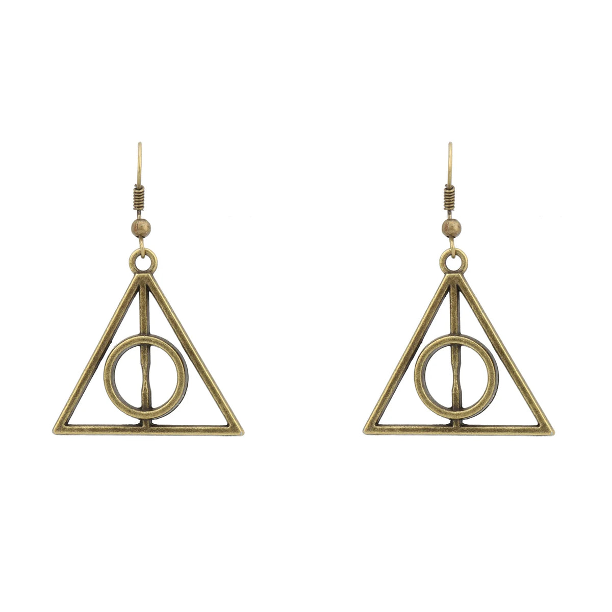 Bronze Harry Potter Deathly Hallow earrings
