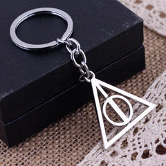 Harry Potter Inspired Silver Deathly Hallows Keychain