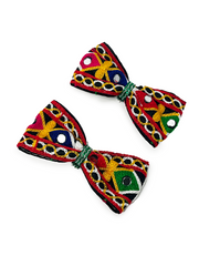 Rangtaari Bow Clip Set – Ethnic Navratri Hair Accessories