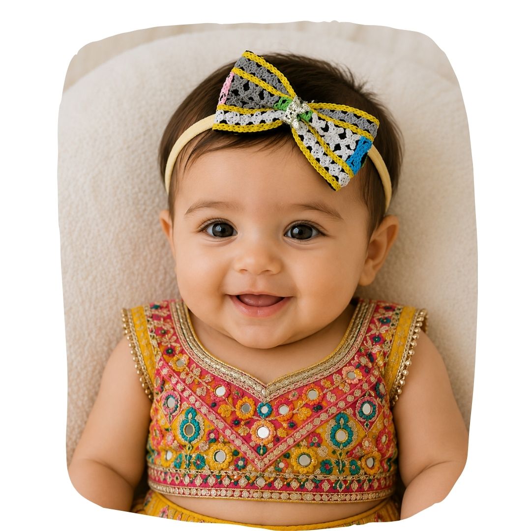 Pari Hoon Main Baby Headband – Elegant Navratri Hair Accessory