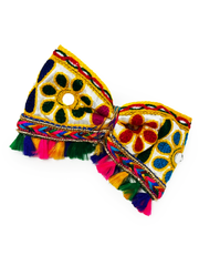 Kesariyo Big Tassel Bow – Dandiya Night Navratri Hair Accessory