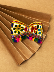 Kesariyo Big Tassel Bow – Dandiya Night Navratri Hair Accessory