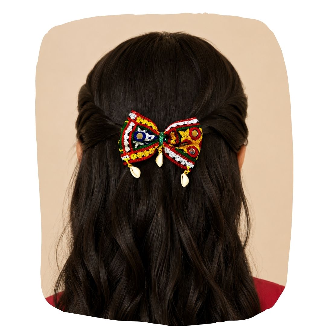 Chogada Big Kodi Bow – Ethnic Navratri Hair Accessory