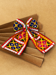 Chogada Pigtail Bow – Colorful Navratri Hair Accessory for Girls