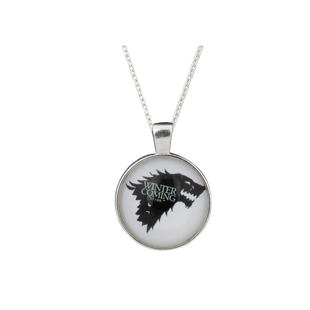 Game of Thrones Inspired Silver Winter is Coming Pendant