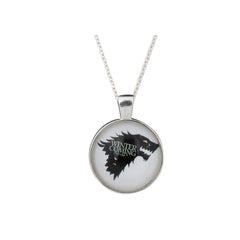 Game of Thrones Inspired Silver Winter is Coming Pendant
