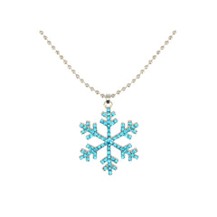 Frozen Inspired Blue Snowflake Pendant