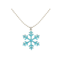 Frozen Inspired Blue Snowflake Pendant